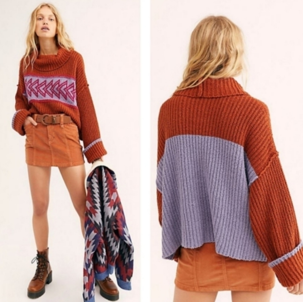 NWT Free People 'Greater than sweater' Chunky Knit Sweater Size XS